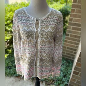 Pendleton Multi Colored Knit Cardigan size M
